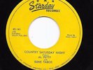 Country Bopper 45 AL PETTY WITH GENE TABOR Country Saturday Night/Steel Guitar