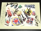The Beatles John Lennon Quarrymen Tony Sheridan Hand Signed Postcard Rare