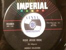 HEAR  RARE  ROCK - MERLE KILGORE - IMPERIAL X5584 - RIDE JESSE RIDE / START OVER