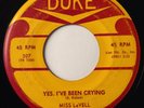 MISS LAVELL Yes, I've Been Crying / Stop These Teardrops DUKE 45 RARE R&B SOUL