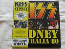 KISS SYDNEY, AUSTRALIA 80 2 LP YELLOW VINYL LIVE UNMASKED TOUR
