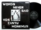 VOS CANTU MONEMUS words never said - private moody female folk psych SOFT ROCK