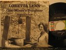LORETTA LYNN usa 45 COAL MINER'S DAUGHTER country PICTURE SLEEVE/PUNCHED HOLE DE