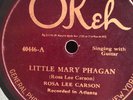 ROSA LEE CARSON OKEH 40446 COUNTRY 78 RPM E- MOONSHINE KATE