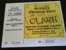 1980 KBD The Clash Call Up Gig Ticket Brixton Joe Strummer London Calling Rare