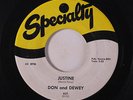 DON & DEWEY: Bim Bam / Justine 45 Blues & R&B