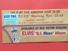 ELVIS PRESLEY-AWESOME OBJECT-GI BLUES PROMO/PREMIERE HAT-WITH TICKET