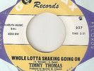 TIMMY THOMAS Whole Lotta Shaking Going On Its My Life GOLDWAX  NORTHERN SOUL 45