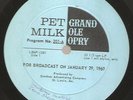PET MILK GRAND OLE OPRY #201 / 202 JIM REEVES/CHET ATKINS/JORDANAIRES Radio Show