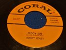 BUDDY HOLLY 45 rockabilly PEGGY SUE / EVERYDAY original CORAL 61885