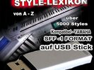 5000 Styles Yamaha kompatibel Tyros 2 auf USB Stick