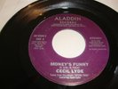 MODERN SOUL - CECIL LYDE - ALADDIN 45 RPM - MONEY'S FUNNY / MILLION DOLLAR LOVE