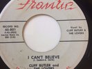 RARE DOO-WOP 45/ CLIFF BUTLER & LOVERS 