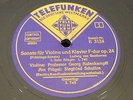 KULENKAMPFF - SCHULTZE / BEETHOVEN / TELEFUNKEN    78 rpm