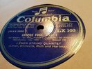 LENER STRING QUARTET BEETHOVEN GROSSE FUGE COLUMBIA LX 103 & 104
