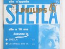SHEILA Sheila & Un bateau s'en va french 1962 PROMO JUKEBOX philips 373042 SP