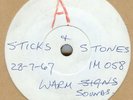 WARM SOUNDS**STICKS AND STONES**DEMO**TEST PRESSING**IMMEDIATE**LISTEN TO IT