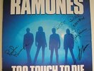 RAMONES AUTOGRAPHED LP   by all 4 members   TOO TOUGH TO DIE   ORIGINAL1984 LP