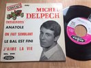 45T/EP MICHEL DELPECH Anatole 1er Disque Rare Vogue Contact EPL. 8136