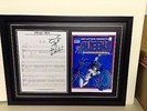 Queens of the Stoneage Hand Signed/Autographed Songsheet with a Poster and COA