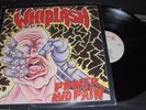 WHIPLASH Power and pain Lp vinyl 1st press ROADRUNNER 1986