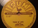 ROCKABILLY 78 JOHNNY CASH TRAIN OF LOVE / THERE YOU GO SUN 258 CLEAN VG++