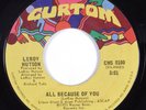Funk Breaks 45 LEROY HUTSON All Because Of You CURTOM HEAR