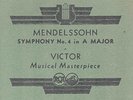97gg.  Serge Koussevitsky - Symphony #4 - Italian (Mendelssohn) - Victor M-294