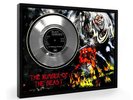 Iron Maiden The Number Of The Beast Framed Silver Disc Record Vinyl (C1)
