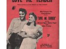 ELVIS PRESLEY Love Me Tender SHEET MUSIC UK Aberbach 1957 A4 Sheet Music With