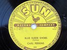 CARL PERKINS-BLUE SUEDE SHOES /HONEY DON'T ON SUN ROCKABILLY 78RPM-EX