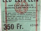 Ticket concert Led Zeppelin Brussels 1980