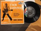 Eddie Cochran 7''  EP C'MON EVERYBODY OZ Coloured Liberty Last Press EX