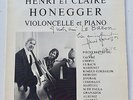 RARE PRIVATE SWISS LP HENRI & CLAIRE HONEGGER CELLO RECITAL EX