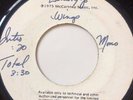 PAUL MCCARTNEY WINGS TEST PRESSING 45 
