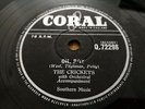 THE CRICKETS Oh Boy  b/w  Not Fade Away 78 RPM Coral Q.72298 UK 1957