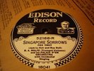 EDISON 52166 B.A.ROLFE ORCH Singapore Sorrows/FRANK CORNWELL OR Dawn N- ELECTRIC