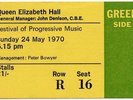Soft Machine Queen Elizabeth Hall, London 24/5/70 Ticket