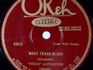 TEXAS ALEXANDER: West Texas Blues OKEH 8603 Rare ’28 Pre-War Blues 78 HEAR