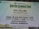 PHIL COLLINS HYDE PARK TICKET