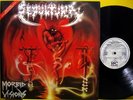 SEPULTURA Morbid Visions / Bestial Devastation RARE 1991 EUROPEAN ORIG. VINYL LP