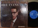 The BILL EVANS TRIO Portrait in Jazz RIVERSIDE RLP 12-315 mono BLUE label DG