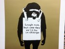ORIGINAL BANKSY ART SLEEVE & VINYL KEEP IT REAL LAUGH NOW EXCELLENT+ CONDITION