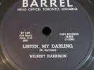 WILBERT HARRISON Kansas City/Listen My Darling Canadian 78 EX