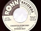 Northern Soul USA Original - Barbara West -  Congratulations Baby (Demo) ?Hear?