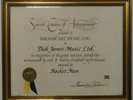 Elton John Special Citation Of Achievement Certificate Rocket Man Dick James