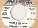 BARBARA McNAIR Here I Am Baby  MOTOWN PROMO NORTHERN SOUL 45