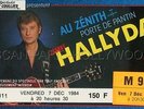 JOHNNY HALLYDAY TICKET DE CONCERT ORIGINAL VINTAGE 7 12 1984 ZENITH PARIS