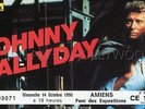 JOHNNY HALLYDAY TICKET DE CONCERT ORIGINAL VINTAGE 14 10 1990 AMIENS