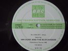 Ian Dury & The Blockheads  BBC transcription services - 364